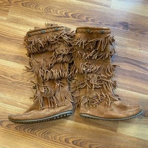 Minnetonka Fringe Boots
